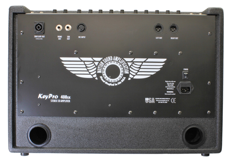 Rear panel of motion sound KP-408SX amplifier